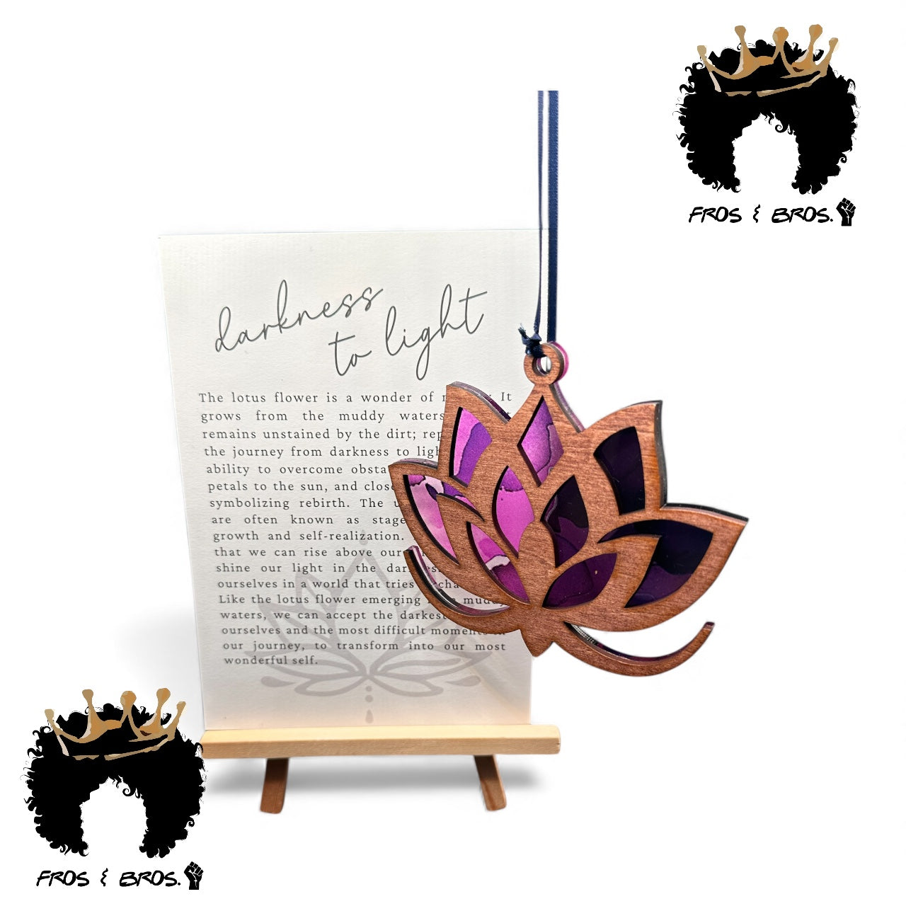 Darkness to Light Lotus Suncatcher + Story Card