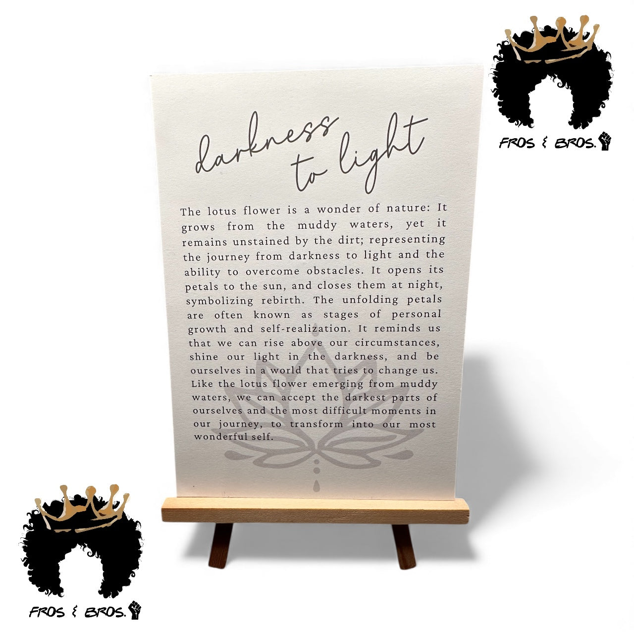 Darkness to Light Lotus Suncatcher + Story Card