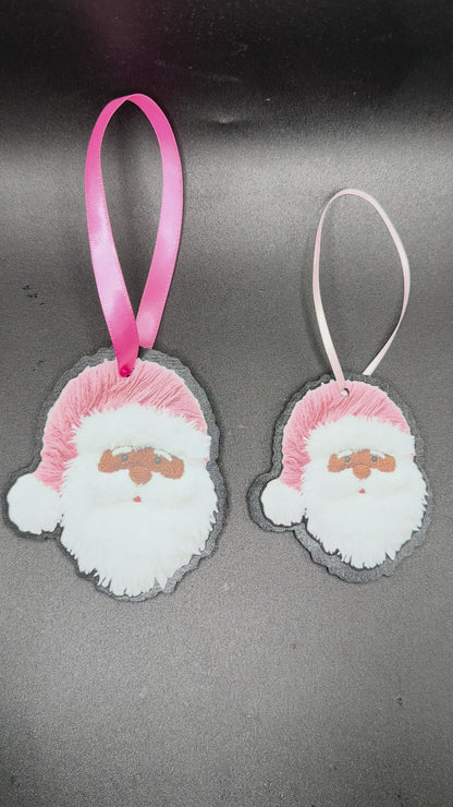 Black Santa Wood Ornament