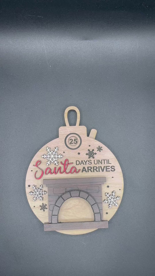 “Days Until Santa Arrives” Countdown Ornament