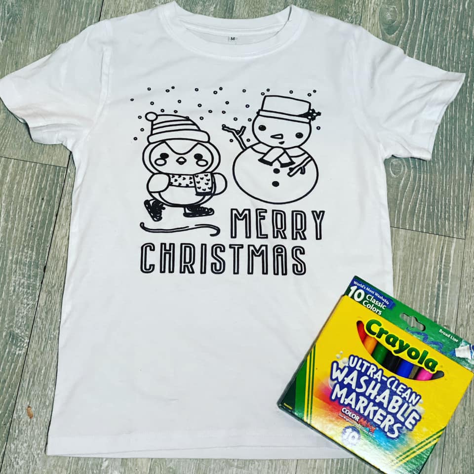 Kids Coloring Tee & Markers